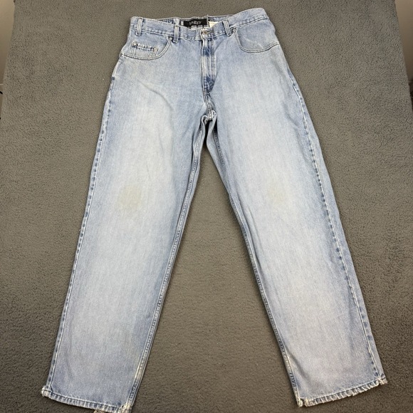 Vintage Levis Silvertab Baggy Jeans Mens 36x32 Blue Light Wash Denim Skate 90s